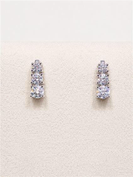 Orecchini Vidali Gioielli Donna in Oro bianco Zircone OROR-19-34 - OROR-19-34